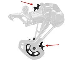 Galinio pavarų perjungėjo ratukų komplektas Shimano RD-M9100