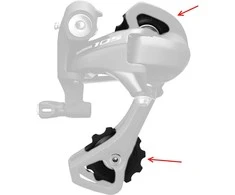Galinio pavarų perjungėjo ratukų komplektas Shimano RD-M5800-GS
