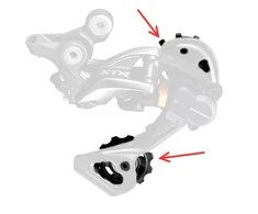 Galinio pavarų perjungėjo ratukų komplektas Shimano RD-M9000