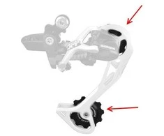 Galinio pavarų perjungėjo ratukų komplektas Shimano RD-M773