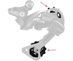 Galinio pavarų perjungėjo ratukų komplektas Shimano RD-M8000
