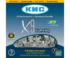 Grandinė KMC X9 EPT 9 greičių 114 jungtys
