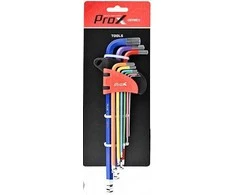 Įrankis ProX Hex 1.5/2/2.5/3/4/5/6/8/10mm CR-V multicolored