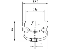 Mach 1 Ratlankis Mach1 260 28" - 622x19C Juodas 36H ZigZag with eyelets V8.4