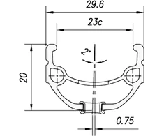 Mach 1 Ratlankis Mach1 840 28" - 622x23C Juodas 36H ZigZag with eyelets V8.4
