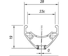Mach 1 Ratlankis Mach1 CROSS-R Disc TLR 27.5" - 584x23C Juodas 32H InLine with eyelets V6.65