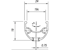 Mach 1 Ratlankis Mach1 ER-20 Disc 28" - 622x19C Juodas 32H ZigZag with eyelets V8.4