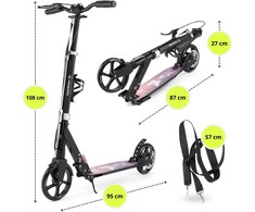 Paspirtukas HyperMotion Skyline juodas-pink