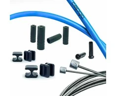 Pavarų troselių komplektas Capgo BL Doube(2x) stainless Shimano/Sram Road &amp; MTB mėlynas