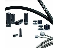 Pavarų troselių komplektas Capgo OL Doube(2x) stainless Kevlar Shimano/Sram Road &amp; MTB juodas