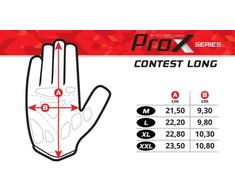 Pirštinės ProX Contest Long pilkas-L