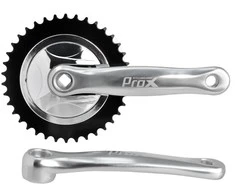 Priekinis žvaigždžių blokas ProX City Alu 1-speed 38T 170mm sidabrinis-juodas