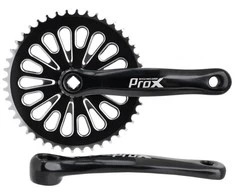 Priekinis žvaigždžių blokas ProX Cruiser Alu 1-speed 44T 170mm juodas