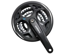Priekinis žvaigždžių blokas Shimano ALTUS FC-M311-48T 175MM 7/8-speed juodas-48X38X28T