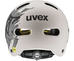 Šalmas Uvex kid 4 style MIPS dirt warm pilkas matt-55-58CM