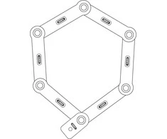 Spyna Abus Folding Bordo Big 5700/100 Raudonas SH