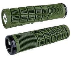 Vairo rankenėlės ODI Reflex v2.1 MTB Lock-on 135mm Baltas/Army žalias