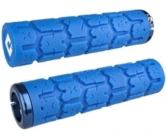 Vairo rankenėlės ODI Rogue v2.1 Lock-On MTB 135mm Baltas/Mėlyna