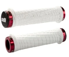 Vairo rankenėlės ODI Troy Lee Designs Signature MTB Lock-On Baltas su Raudona spaustukais