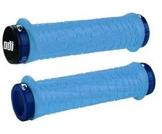 Vairo rankenėlės ODI Troy Lee Designs Signature MTB Lock-On Aqua w/ Mėlyna Clamps