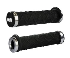 Vairo rankenėlės ODI X-Treme MTB Lock-On 130mm Bonus Pack Juodas/Sidabrinis