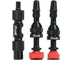 Ventilių komplektas ProX Tubeless + key 40mm juodas