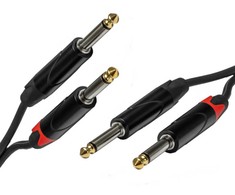 SOUND STATION QUALITY (SSQ) Jack SSQ JMJM3 – kabelis 2x lizdas mono, 6,3 mm - 2x lizdas mono, 6,3 mm, 3 m