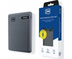 3Mk apsaugos priedai - 3mk kišeninė išorinė baterija 5000 mAh 12 W USB 1C-Pilkas