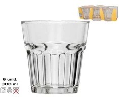 6 vnt. „Casablanca“ stiklinės 300 ml, 9,5 x 9 x 9 cm, KITCHEN&amp;GO