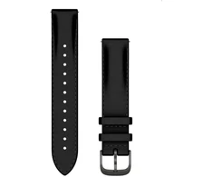 Garmin Acc, 18mm Band, Juodas Leather + Brushed Slate, WW/APAC