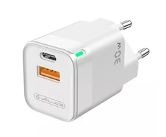 Jellico C44 Mini PD 30W QC 3.0 Smart Adaptīvs ātrais lādētājs ar 1x USB-C (5-20V) / USB 3A Balts