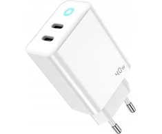 Jellico EU19 GaN 40W PD Universālais Viedierīču Ātrs Lādētājs 2x USB-C PD 20W Balts