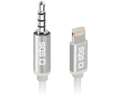 SBS Lightning auf 3,5 mm Kopfhöreranschluss Adapteris (15 cm) baltas