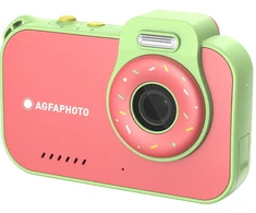 „Agfaphoto“ 12 megapikselių 2,7 tūkst. kadrų skiriamoji geba, 2x objektyvai, povandeninė kamera, atspari vandeniui iki 3 m + žaidimai / aviečių spalvos