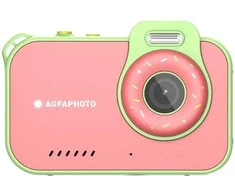 „Agfaphoto“ 12 megapikselių 2,7 tūkst. kadrų skiriamoji geba, 2x objektyvai, povandeninė kamera, atspari vandeniui iki 3 m + žaidimai / aviečių spalvos