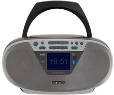 AIWA boombox sistema ar bluetooth un TFT-LCD displeju peleks BBTU-500DAB/SL (8435256898453)