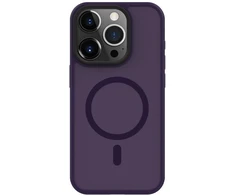 Dėklas Connect hibrīdais magnētiskais apvalks iPhone 14 Pro Max PC + TPU divu slāņu MagSafe saderīgs triecienizturīgs dizains dziļi purpursarkans