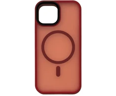 Dėklas iLike Connect hibrīdais magnētiskais apvalks iPhone 15 PC + TPU divslāņu MagSafe saderīgs triecienizturīgs plūmju krāsā