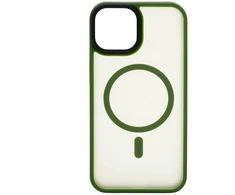 Dėklas iLike Connect Hibrīdais Magnētiskais Apvalks iPhone 15 PC + TPU Divu Slāņu MagSafe Saderīgs Triecienizturīgs Zaļš