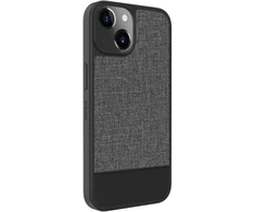 Dėklas Evelatus Apple iPhone 15 Plactic Leather Magsafe Back Cover Gray
