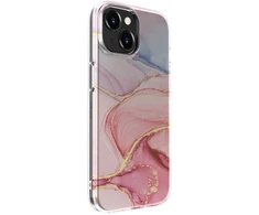 Dėklas Evelatus Apple iPhone 15 PC Customized Print Design Marble Rožinė