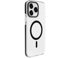 Dėklas Evelatus Apple iPhone 15 Pro Max Clear Case PC+TPU With MagSafe Transparent Juodas