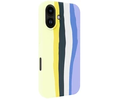 Aizmugurējais vāciņš Evelatus Apple iPhone 16 Multi-Colored Silikoninis dėklas With MagSafe Crimson Baltas EVE16MULTISSSA ()