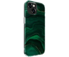 Dėklas Evelatus Apple iPhone 15 Plus PC Customized Print Design Marble Žalias