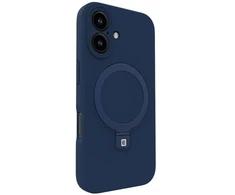 Evelatus iPhone 16 Premium Magsafe ar Statni Mīkstā Taustes Silikona Aizsargkorpuss Tumši Zila