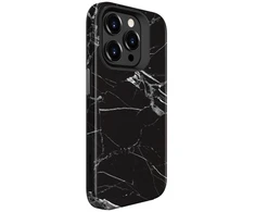 Dėklas Evelatus Apple iPhone 15 Pro Max Armor case TPU+PC Customized Print Design Marble Juodas