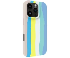 Aizmugurējais vāciņš Evelatus Apple iPhone 16 Pro Multi-Colored Silikoninis dėklas With MagSafe rusvai gelsvas Kreminis EVEA16MULTISSAE ()