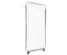 Dėklas Evelatus Apple iPhone 6/6S Silicone Transparent with Necklace TPU Strap Sidabrinis