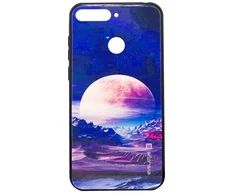 Dėklas Evelatus Huawei Y6 2018 Picture Glass Case Valley Moon