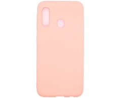 Aizmugurējais vāciņš Evelatus Samsung A20e Soft Touch Silikoninis dėklas with Strap Rožinė 4752192029852 ESA20ESTSCWSP (4752192029852)